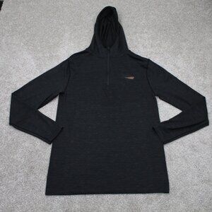 Copper Fit Hoodie Mens XL Black‎ 1/4 Zip Polyester L/S Hooded Sweatshirt